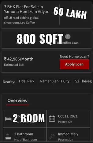 YAMUNA HOMES IN ADYAR RENT LEASE OR SALE  Unbox