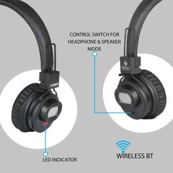 ZEBRONICS Zeb-Fusion Bluetooth Headset  (Black, On the Ear) Unbox